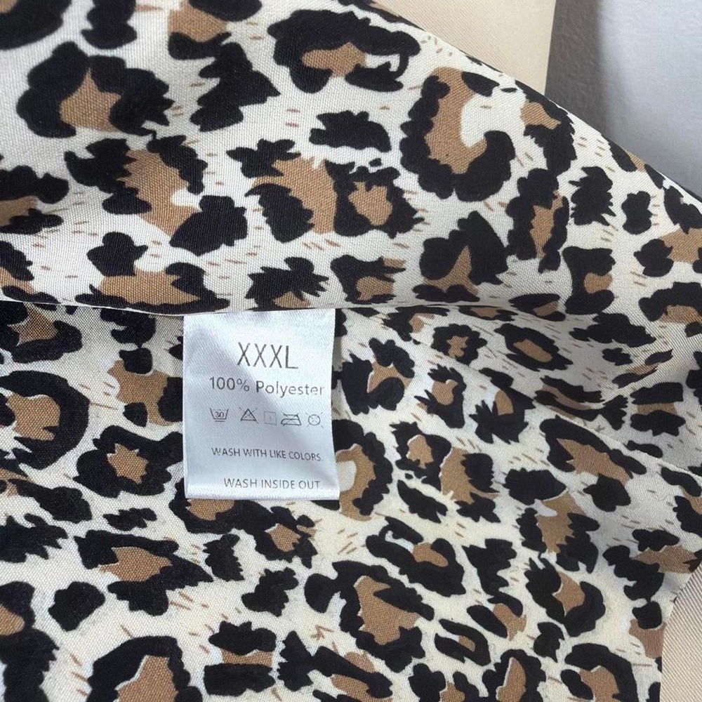 ASANDY Cream Leopard Cuff Blazer – Size XXXL - Picture 5 of 6